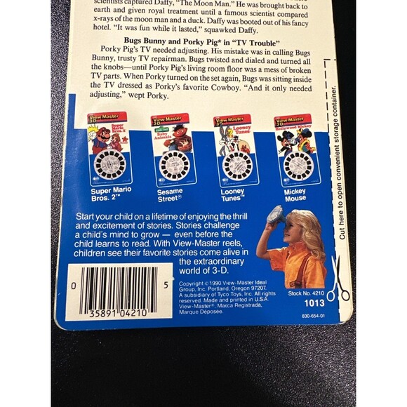 Vintage 1990 Tyco View-Master 3D Bugs Bunny Reel Set – Sealed - Picture 4 of 6